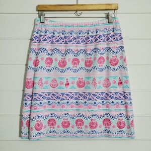 Talbots‎ Women's Seashells Pull on Stretchy Mini Skirt. Size M P
